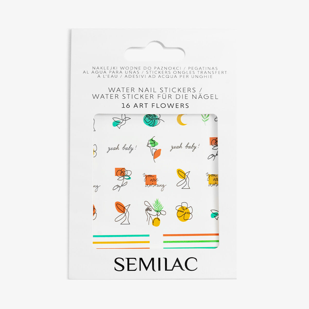 Stickers al agua para uñas Semilac - 17 Art Jungle